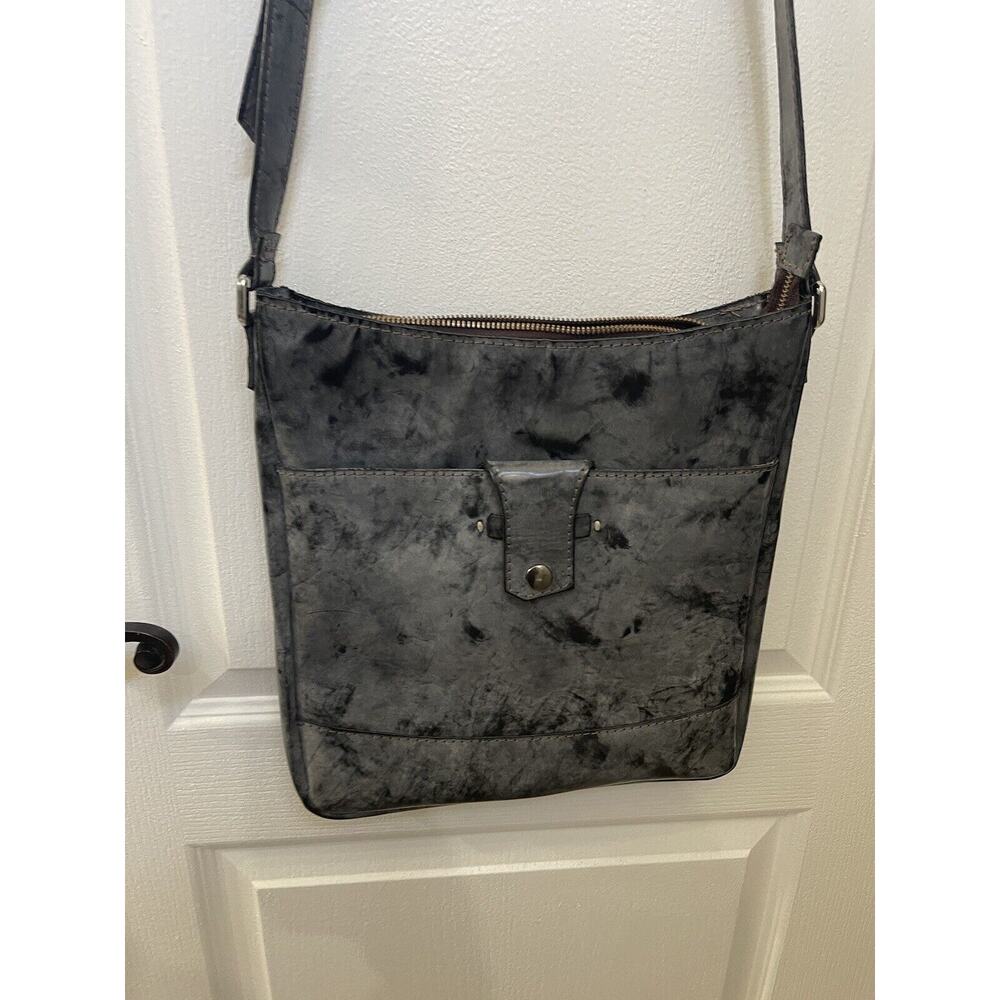 Rustico Brand Top-Grain Cowhide Leather Crossbody Bag Gray Unisex